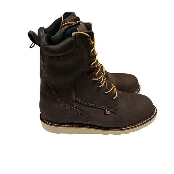 Red Wing Men Lace-up Steel Toe Work Boots/Shoe 12D Brown Water Oil Resistant NEW main image 2